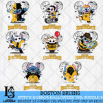 Boston Bruins Stitch Halloween Bundle 8 SVG Svg Eps Dxf Png File, Digital Download, Instant Download