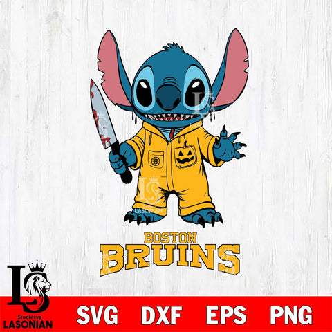 Boston Bruins Stitch Horror 2 Svg Eps Dxf Png File, NHL svg, Digital Download, Instant Download