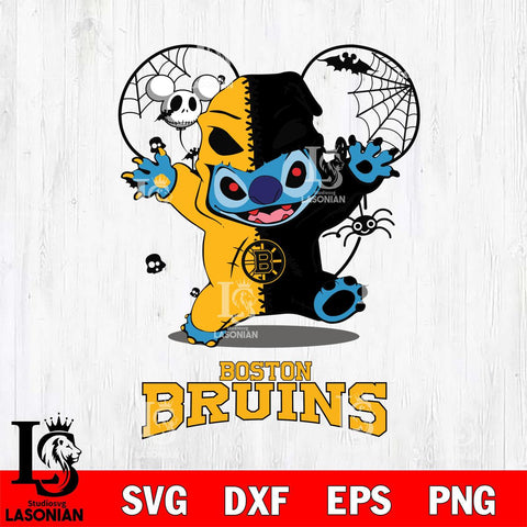 Boston Bruins Stitch Horror Halloween 2 Svg Eps Dxf Png File, Digital Download, Instant Download