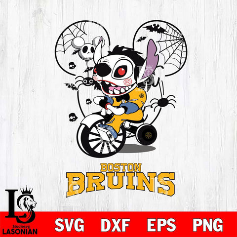 Boston Bruins Stitch Jigsaws Halloween Svg Eps Dxf Png File, Digital Download, Instant Download