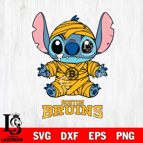 Boston Bruins Stitch Mummy Svg Eps Dxf Png File, NHL svg, Digital Download, Instant Download