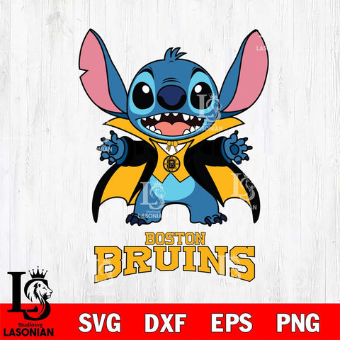 Boston Bruins Stitch Vampire halloween Svg Eps Dxf Png File, NHL svg, Digital Download, Instant Download