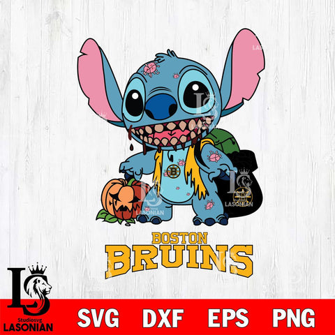 Boston Bruins Stitch Zombie Svg Eps Dxf Png File, NHL svg, Digital Download, Instant Download