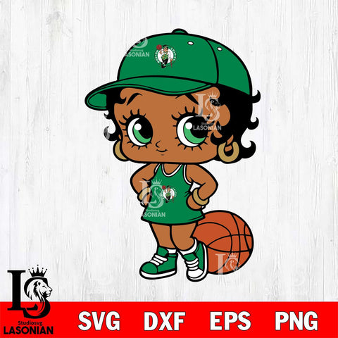 Boston Celtics Betty Boop NBA Svg Eps Dxf Png File, NBA svg, Digital Download, Instant Download