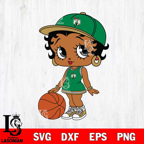 Boston Celtics Betty Boop NBA 6 Svg Eps Dxf Png File, NBA svg, Digital Download, Instant Download