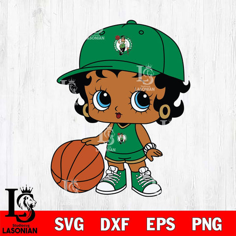 Boston Celtics Betty Boop NBA 8 Svg Eps Dxf Png File, NBA svg, Digital Download, Instant Download