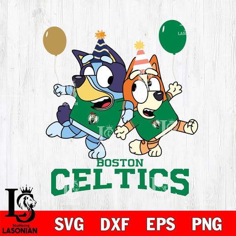 Boston Celtics Bluey & Bingo 11 Svg Eps Dxf Png File, NBA svg, Digital Download, Instant Download