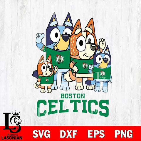 Boston Celtics Bluey & Bingo 14 Svg Eps Dxf Png File, NBA svg, Digital Download, Instant Download