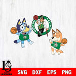 Boston Celtics Bluey & Bingo Svg Eps Dxf Png File, Digital Download, Instant Download