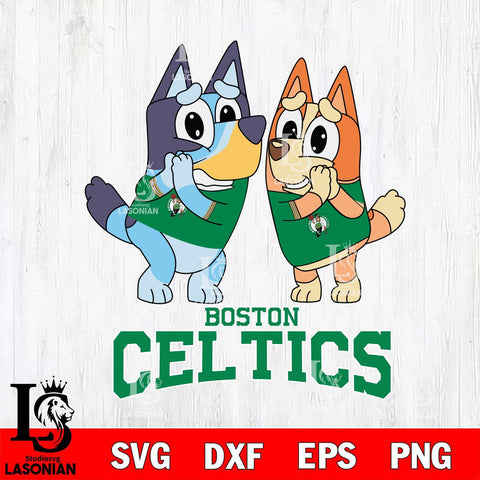 Boston Celtics Bluey & Bingo 15 Svg Eps Dxf Png File, NBA svg, Digital Download, Instant Download