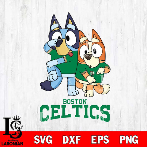 Boston Celtics Bluey & Bingo 18 Svg Eps Dxf Png File, NBA svg, Digital Download, Instant Download