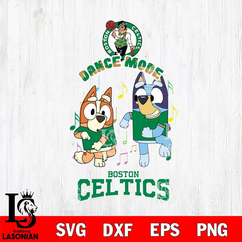 Boston Celtics Bluey Bingo Svg Eps Dxf Png File, NBA svg, Digital Download, Instant Download