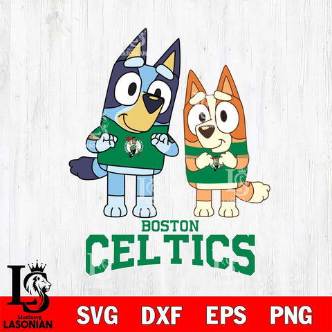 Boston Celtics Bluey & Bingo 6 Svg Eps Dxf Png File, NBA svg, Digital Download, Instant Download