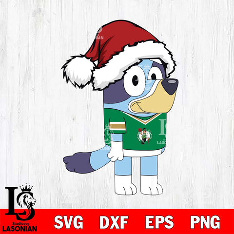 Boston Celtics Bluey Cartoon Christmas Svg Eps Dxf Png File, Digital Download, Instant Download