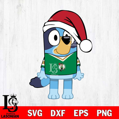 Boston Celtics Bluey Dog Christmas Svg Eps Dxf Png File, Digital Download, Instant Download