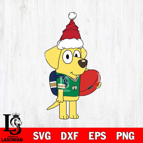 Boston Celtics Bluey Lucky Christmas Svg Eps Dxf Png File, Digital Download, Instant Download