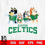 Boston Celtics Bluey Mode Dance Squats Svg Eps Dxf Png File, Digital Download, Instant Download