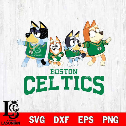 Boston Celtics Bluey Mode Dance Squats Svg Eps Dxf Png File, Digital Download, Instant Download