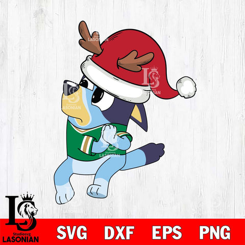 Boston Celtics Bluey Santa Claus Christmas Svg Eps Dxf Png File, Digital Download, Instant Download