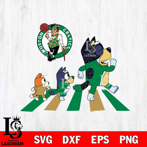 Boston Celtics Bluey sport 6 Svg Eps Dxf Png File, Digital Download, Instant Download