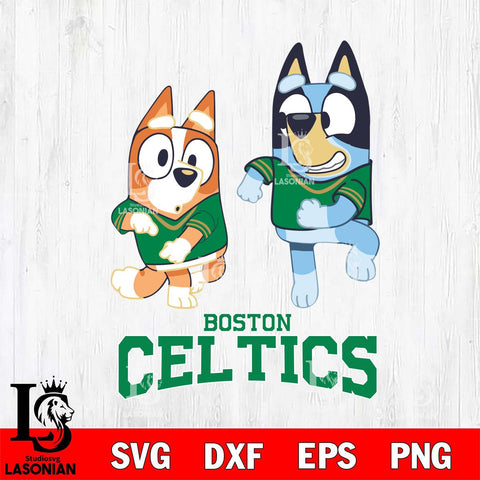 Boston Celtics Bluey with Chilli Dance Svg Eps Dxf Png File, Digital Download, Instant Download