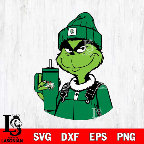 Boston Celtics Boujee Grinch 2 Svg Eps Dxf Png File, Digital Download, Instant Download