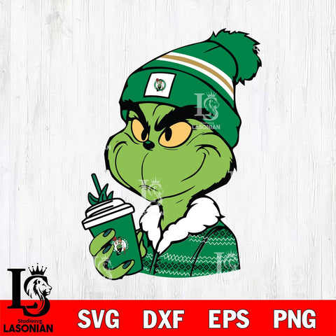 Boston Celtics Boujee Grinch Svg Eps Dxf Png File, Digital Download, Instant Download