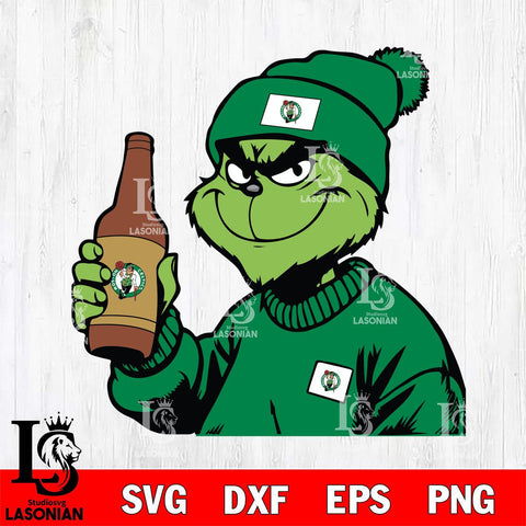 Boston Celtics Boujee Grinch 5 Svg Eps Dxf Png File, Digital Download, Instant Download