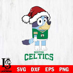 Boston Celtics Christmas Bluey Hat Svg , Christmas Svg , Bluey svg , Digital Download, dxf eps png pdf file