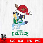 Boston Celtics Christmas Bluey Santa Claus Svg , Christmas Svg , Bluey svg , Digital Download, dxf eps png pdf file