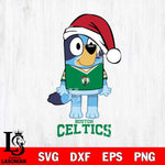 Boston Celtics Christmas Bluey Sport Svg , Christmas Svg , Bluey svg , Digital Download, dxf eps png pdf file