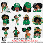 Boston Celtics Girl NBA Bundle 12 Svg Eps Dxf Png File, Digital Download, Instant Download