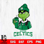 Boston Celtics Grinch Football Christmas Cut Files Cricut, Svg Dxf Eps Png file , Silhouette