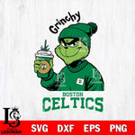 Boston Celtics Grinchy Bougie Christmas Cut Files Cricut, Svg Dxf Eps Png file , Silhouette