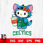 Boston Celtics Hello Kitty Stitch Svg Eps Dxf Png File, NBA svg, Digital Download, Instant Download