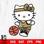 Boston Celtics Hello Kitty basketball 4 Svg Eps Dxf Png File, Digital Download, Instant Download