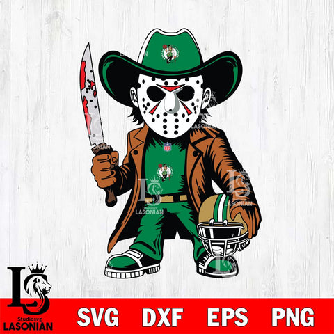 Boston Celtics Jason Voorhees Horror Svg Eps Dxf Png File, NBA svg, Digital Download, Instant Download