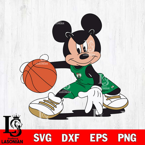 Boston Celtics Mickey Minne 4 Nba Svg Eps Dxf Png File, NBA svg, Digital Download, Instant Download