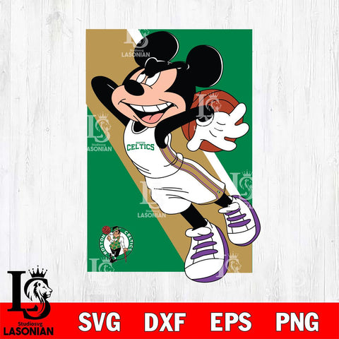 Boston Celtics Mickey Minne 6 Nba Svg Eps Dxf Png File, NBA svg, Digital Download, Instant Download