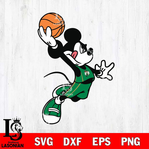 Boston Celtics Mickey NBA basketball Svg Eps Dxf Png File, Digital Download, Instant Download