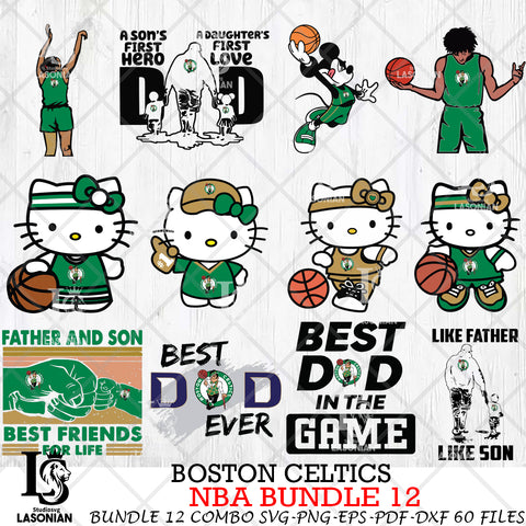 Boston Celtics NBA Bundle 12 Svg Eps Dxf Png File, Digital Download, Instant Download