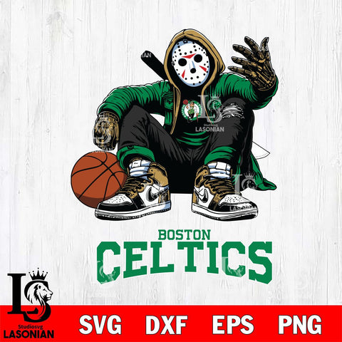 Boston Celtics NBA Jason Voorhees Halloween SVG Svg Eps Dxf Png File, Digital Download, Instant Download