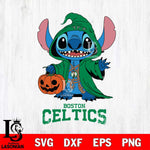 Boston Celtics Stitch Horror Svg Eps Dxf Png File, NBA svg, Digital Download, Instant Download