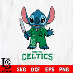 Boston Celtics Stitch Horror 2 Svg Eps Dxf Png File, NBA svg, Digital Download, Instant Download