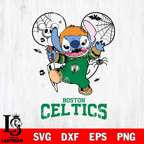 Boston Celtics Stitch Michael Halloween Svg Eps Dxf Png File, Digital Download, Instant Download