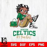 Boston Celtics #1 Black Fan Girl Betty Boop