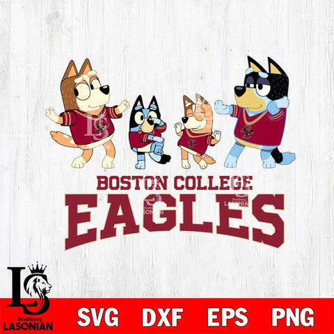 Boston College Eagles Bluey Dance Squats Svg Eps Dxf Png File, Digital Download, Instant Download