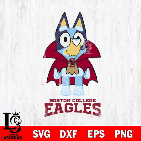 Boston College Eagles Bluey Dracula Halloween Svg Eps Dxf Png File, Digital Download, Instant Download