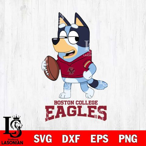 Boston College Eagles Bluey Football Sport Svg Eps Dxf Png File, Digital Download ,Instant Download, Cricut File