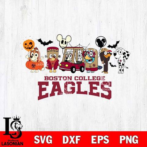 Boston College Eagles Bluey Halloween Svg Eps Dxf Png File, Digital Download, Instant Download